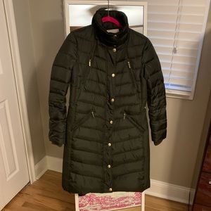 Michael Kors green puffer coat
